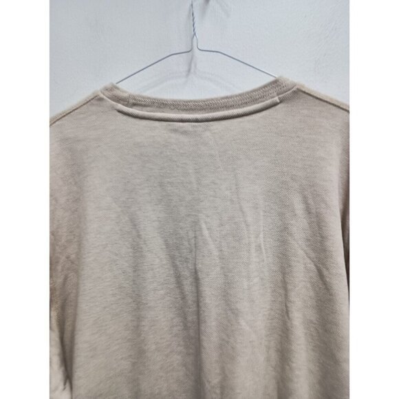 Puma Mens Sweatshirt Size Large Beige Pullover Chest Logo Activewear Loungewear - Picture 8 of 8